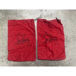 Pair If Christian Louboutin Red Shoe Dust Bag 13.5” X 8.5”